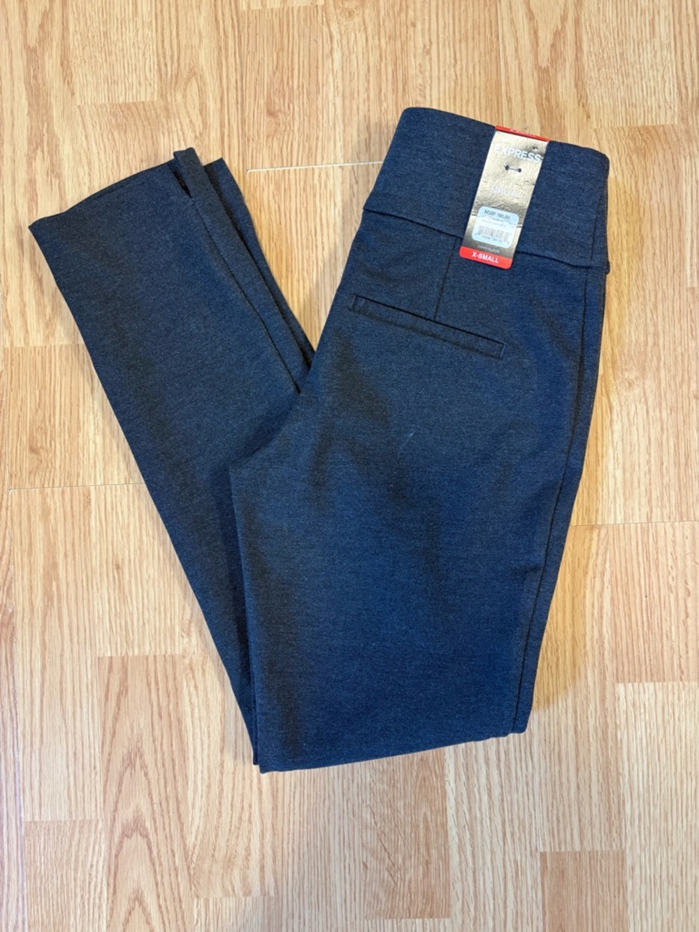 Express Ponte Pant in Charcoal Gray XS NWT